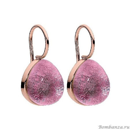 Серьги Qudo, Garda, 309514 R/RG, розовый золотистый